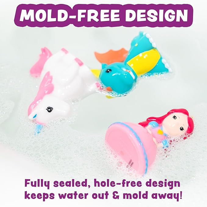 BPA Free Fantasy Watertight Bath Toy Set For Babies