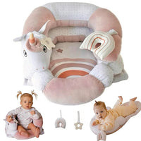 Baby Activity Mat With Seated Cushion And Hanging Toys