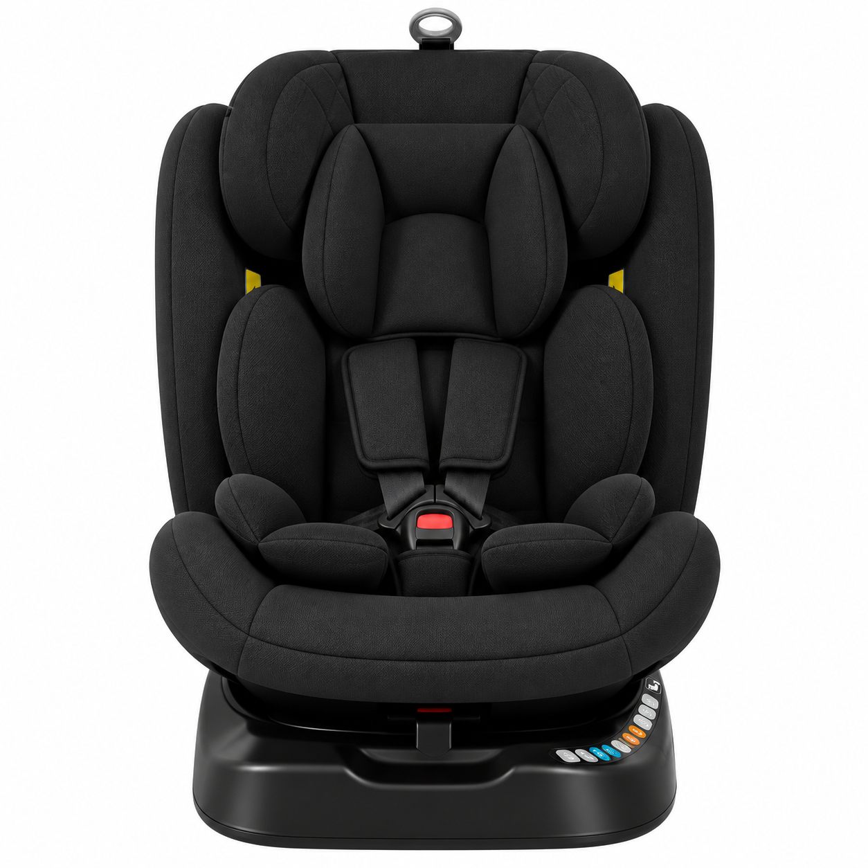 Baby car seat with deep cushioned side support
