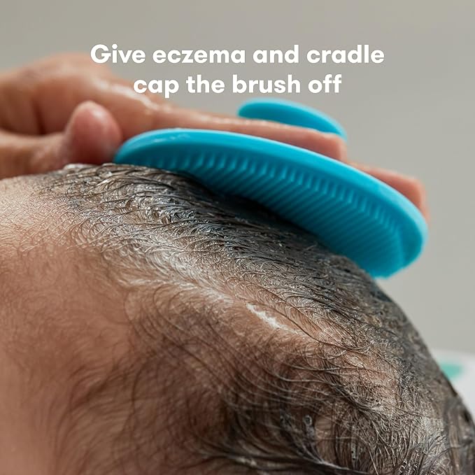 Ergonomic Handle of The SkinSoother Baby Bath Brush for Easy Grip