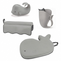 Complete 4-Piece Baby Bath Essentials Set - Rinser, Spout Cover, Elbow Rest & Kneeler