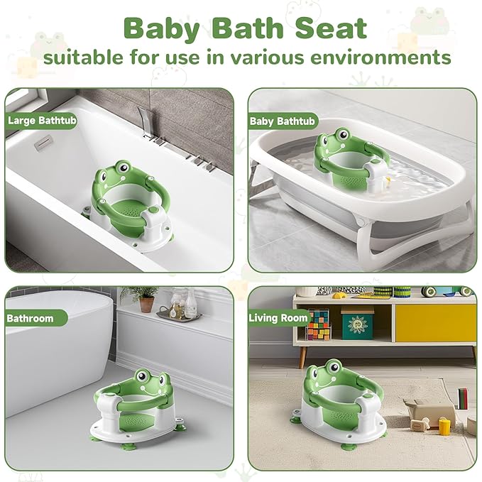 Soft Cushion on Baby Bath Seat Providing Comfort During Bath Time