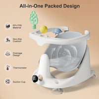 Portable Baby Bath Seat with Rinse Cup for Convenient Storage and Travel