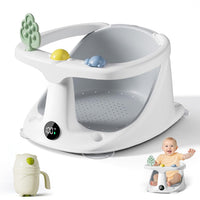 Baby Bath Seat for Babies 6 Months & Up with Non-Slip Suction Cups and Rinse Cup