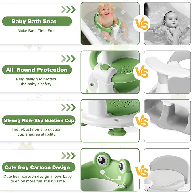 Strong Suction Cups of Baby Bath Seat Ensuring Safe Bath Time