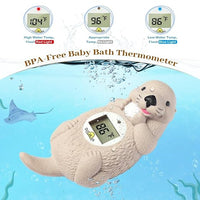 Baby bath thermometer with clear LCD display screen