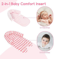 Side View of Baby Car Seat Head Support Providing Full Neck and Head Support