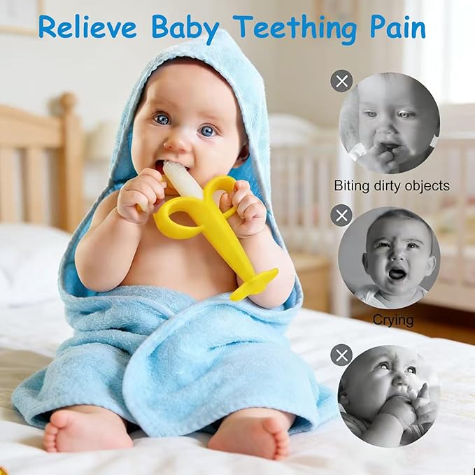 Baby chew teether with easy grip design for little hands