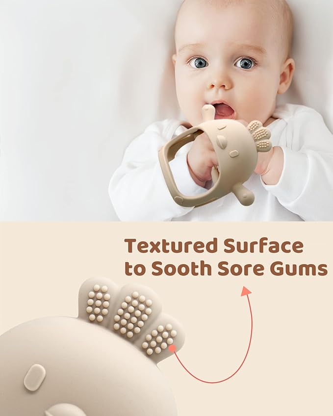 Baby chew toy for sore gums and teething comfort