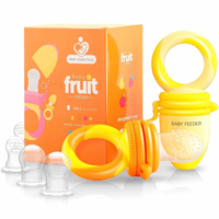 Baby Food Feeder Front View - 2-Pack, Safe for Babies, Silicone Mesh