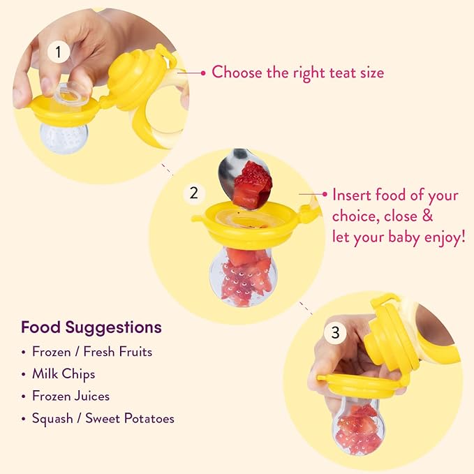 Baby Teething Relief with Silicone Food Feeder Pacifier