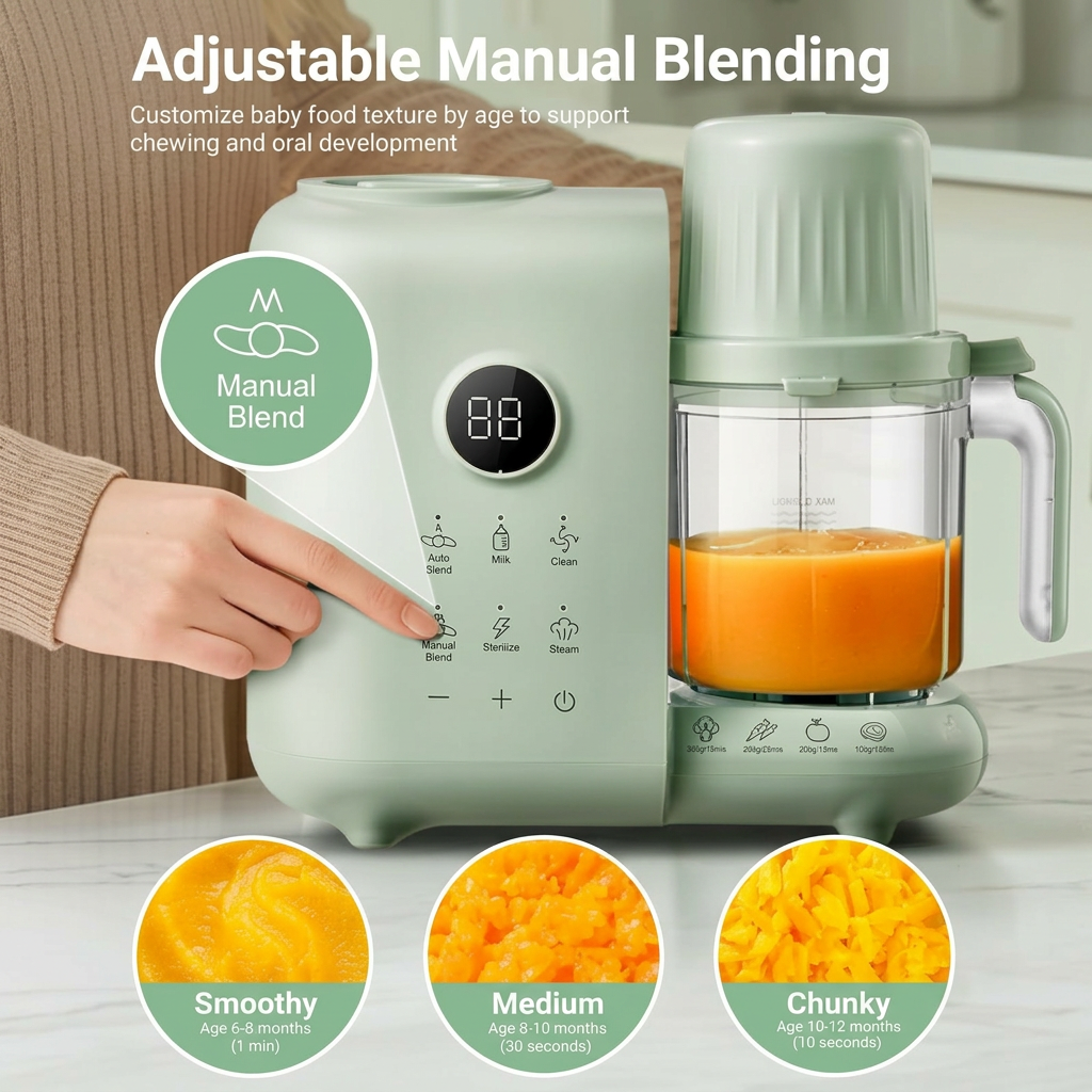Baby food maker all-in-one appliance for healthy infant food preparation