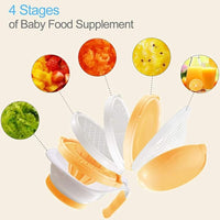 Baby food mill with citrus juicer for fresh homemade baby meals