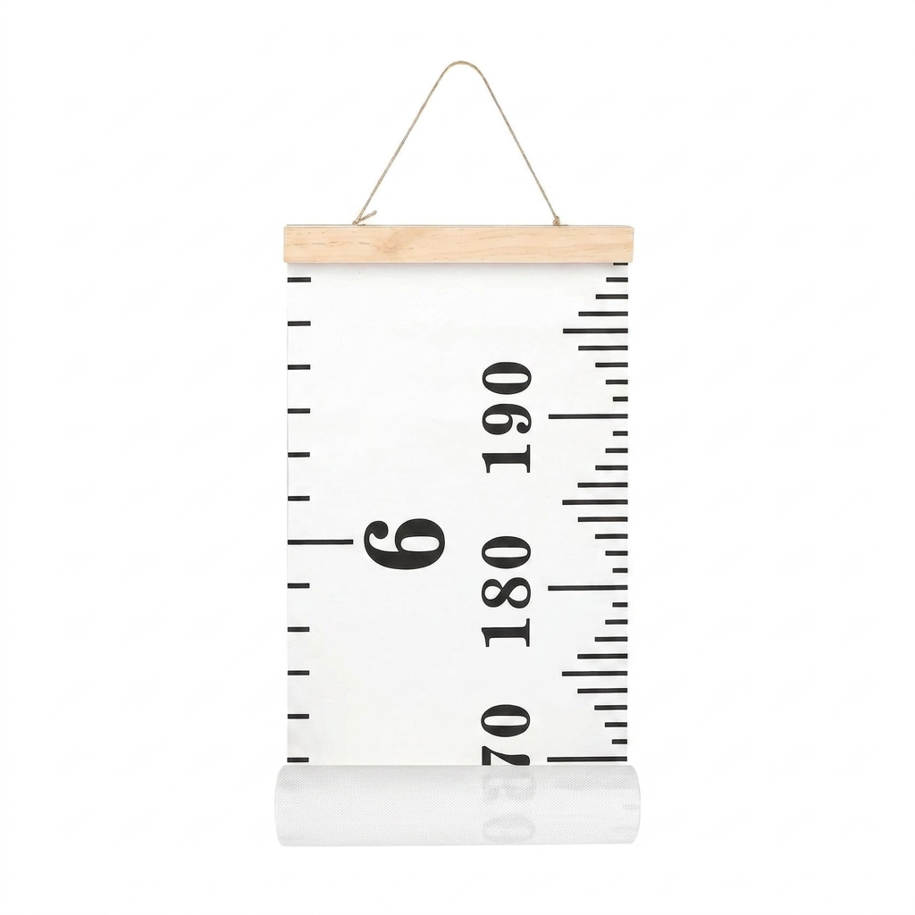 Baby growth height chart hanging ruler wall decor for kids
