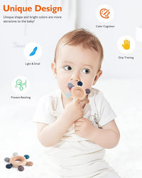 Textured baby teething toy for soothing sore gums