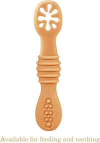 Baby led weaning silicone spoons, safe and gentle for baby feeding.