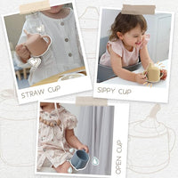 Baby led weaning sippy cup, supports independent drinking.