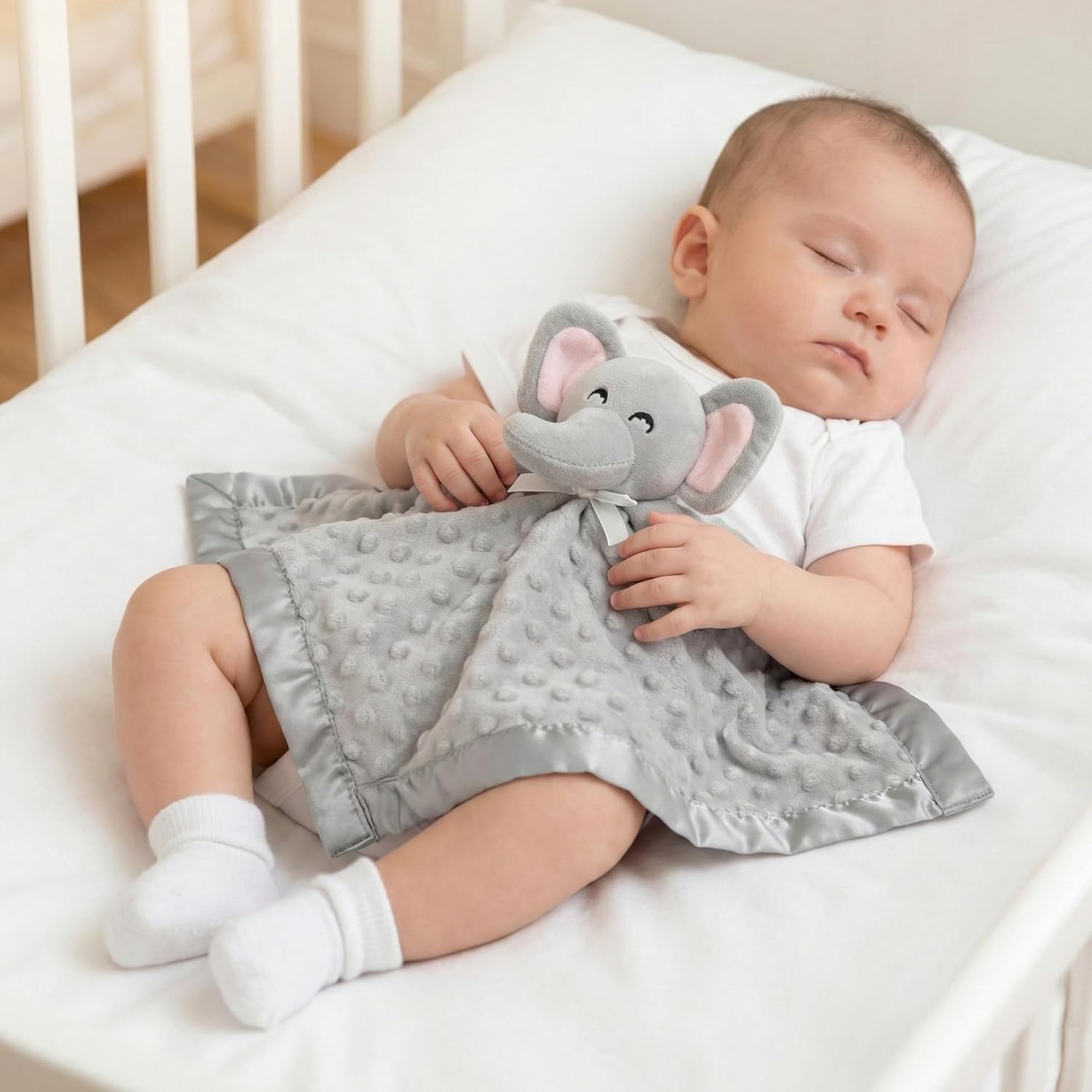 Soft Elephant Lovey Snuggle Toy for Babies