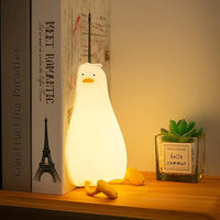 Baby night light duck design, soft glow for breastfeeding and sleep comfort.