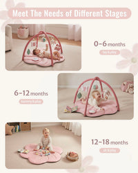 Baby activity play mat with detachable hanging toys