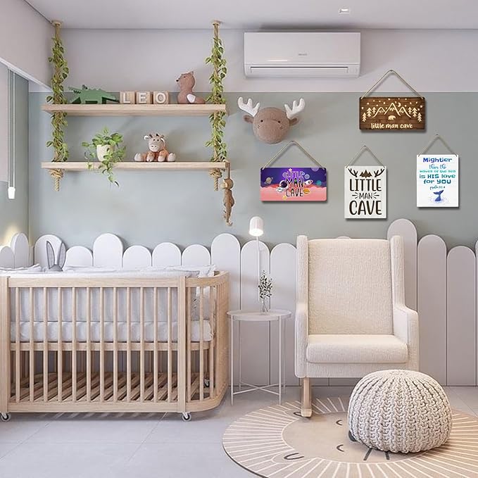 Baby room woodland animal wall art decor set