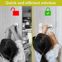 Baby safety door lever lock for toddlers and young children