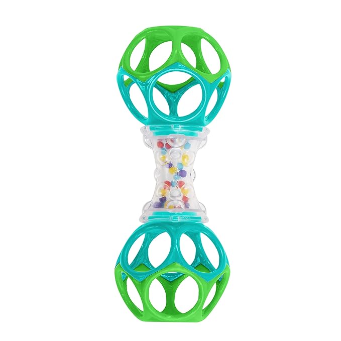 Baby shaker rattle toy with easy grip ball design