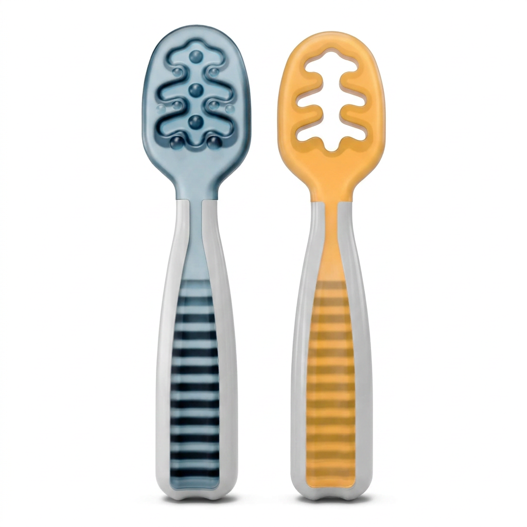 Baby spoons set, GOOtensils for 6+ months, ideal for baby led weaning and self-feeding.