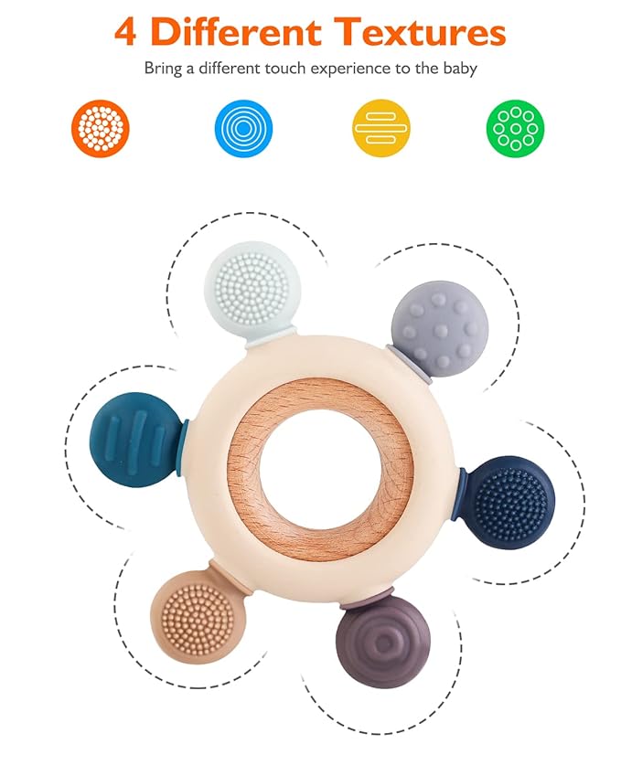 Easy grip baby teething toy for small hands