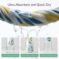 Baby bath towel set with easy fold design