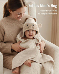 Two pack baby hooded towel for home and travel