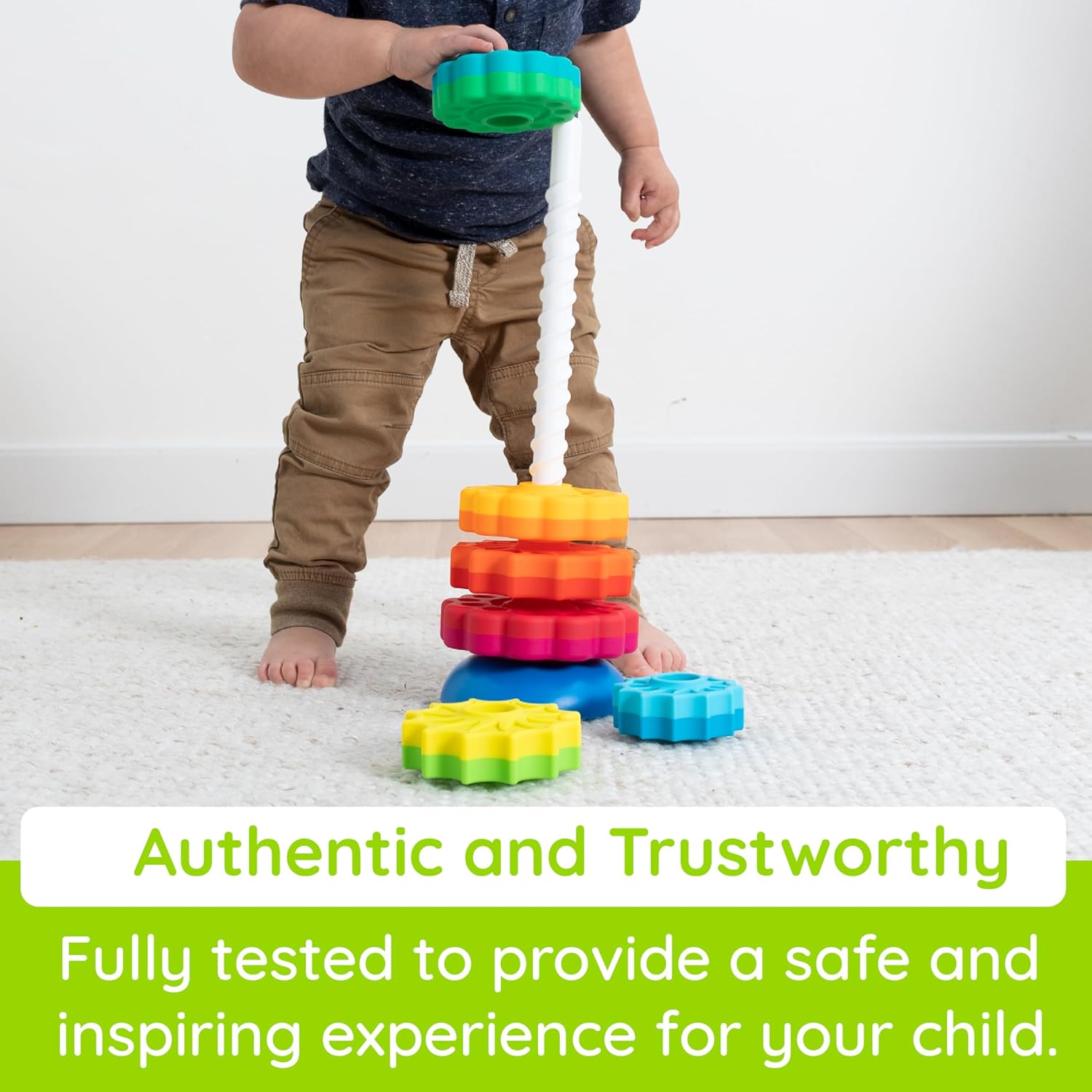 Baby Learning Toy With Stacking Rings For Colour Recognition