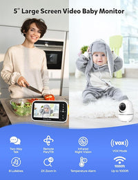 Baby Monitor With Auto Night Vision And Clear Video Display