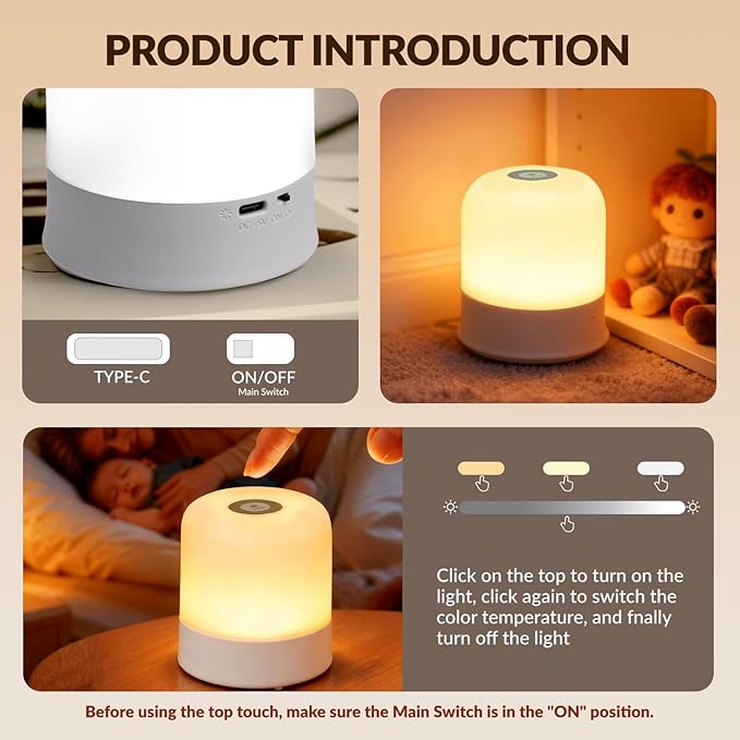 Portable Egg Night Light For Baby Nursery Comfort.