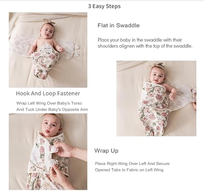 Baby Swaddle Blanket Spread Flat for Easy Use and Comfort
