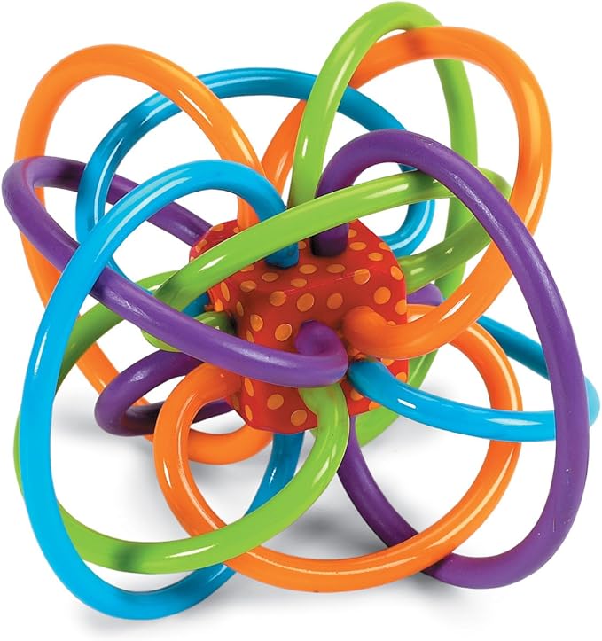Baby teething and sensory activity rattle toy for infants