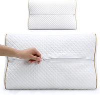 Memory foam bed pillow designed for back sleeper comfort