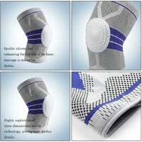 Close-up of adjustable straps for personalized fit on knee compression sleeve