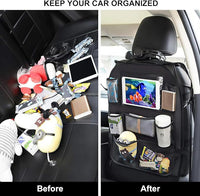 Backseat organizer with snack storage, perfect for keeping kids' essentials in order.