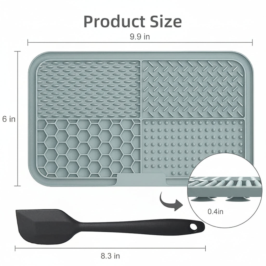 Pet Lick Mat With Suction Cups For Bath Time And Grooming Support