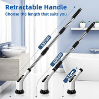 Cordless electric cleaning brush for bathroom surfaces