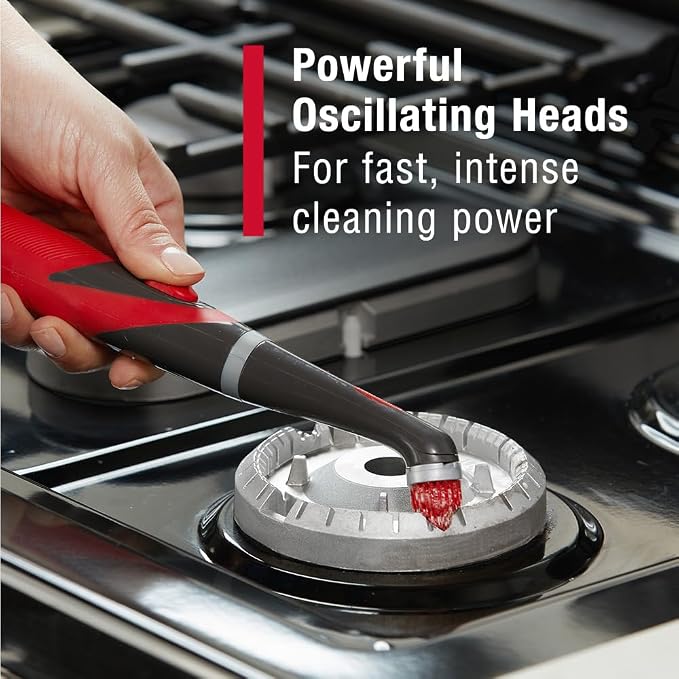 Electric cleaning brush for bathroom tile and shower surfaces