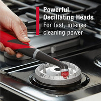 Electric cleaning brush for bathroom tile and shower surfaces