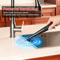 Electric spin scrubber for bathroom and tile surfaces