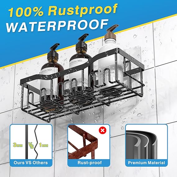 No Drilling Bathroom Storage Shelf