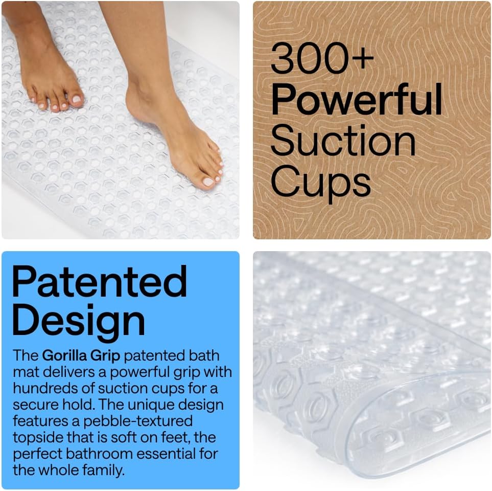 Machine Washable Bath Tub Shower Mat – Easy to Clean