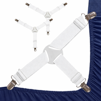 Adjustable Bed Sheet Fasteners with Clips