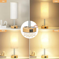 Bedside Lamp with USB Charging