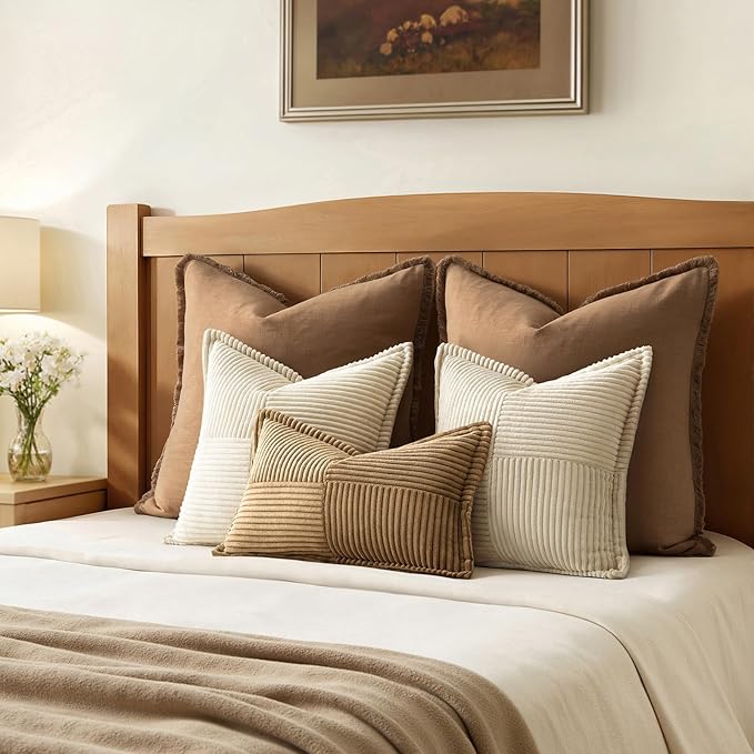 Patchwork Throw Pillow Covers Set