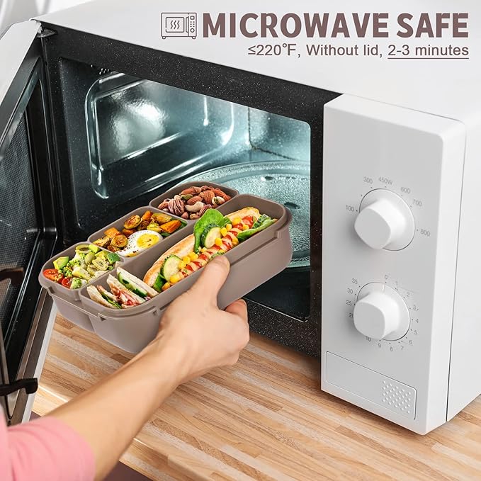 Microwave Safe Bento Box with 4 Food Compartments